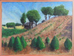 Airport Road Airport Road - By Joe Junker, Oils on Canvas, 24 x 18 inches ( 25.5 x 19.5 inches framed)