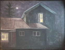 Farmhouse Moon - By Joe Junker Farmhouse Moon - By Joe Junker, Oils on Canvas, 42.6 x 33.1 inches