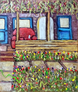 Farmhouse Porch #2 Farmhouse Porch #2 - By Joe Junker, Mixed Media on Panel, 30.5 x 36 inches