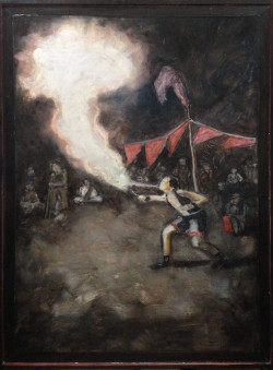 Fire Breather Fire Breather - By Joe Junker, Oil on Panel, 31 x 48 inches (37.5 x 52.6 inches framed)