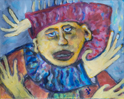 Grendal in Quarantine Oils on Canvas, 16 x 20 inches