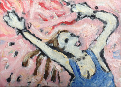 Hands High Hands High - By Joe Junker, Acrylic and Charcoals on Fredrix Canvas Panel on Board, 7 x 5 inches (7.5 x 5.8 inches framed)