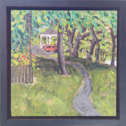 Harrisburg Riverfront Park Harrisburg Riverfront Park - By Joe Junker, Acrylic on Canvas, 2 x 12 inches (14.1 x 14.1 inches framed)