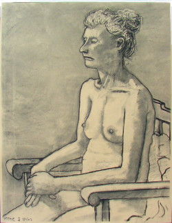 Irene With Hands Clasped Irene With Hands Clasped - By Joe Junker, Charcoal on Archival Paper, 19.5 x 25.5 inches