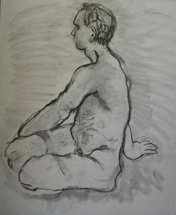 John - 3 Quarter Turn Hand Back John - 3 Quarter Turn Hand Back - By Joe Junker, Charcoal on Paper, 27 x 32 inches