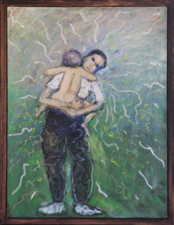 Parenthood Parenthood - By Joe Junker, Oil Pastels, Oils on Canvas on Stretchers, 18 x 24 inches ( 19.5 x 25.5 inches framed)