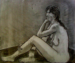 Renaissance Smile Renaissance Smile - By Joe Junker, Charcoal on Paper, 32 x 27 inches