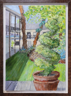 Visalia Garden North Visalia Garden North - By Joe Junker, Acrylic on Canvas on Board, 13 x 19 inches (15.4 x 21.1 inches framed)