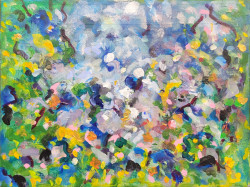 Sky through Trees - By Joe Junker Sky through Trees - By Joe Junker, Acrylic and Charcoal on Canvas, 16 x 12 inches ( 18.1 x 14 inches framed)